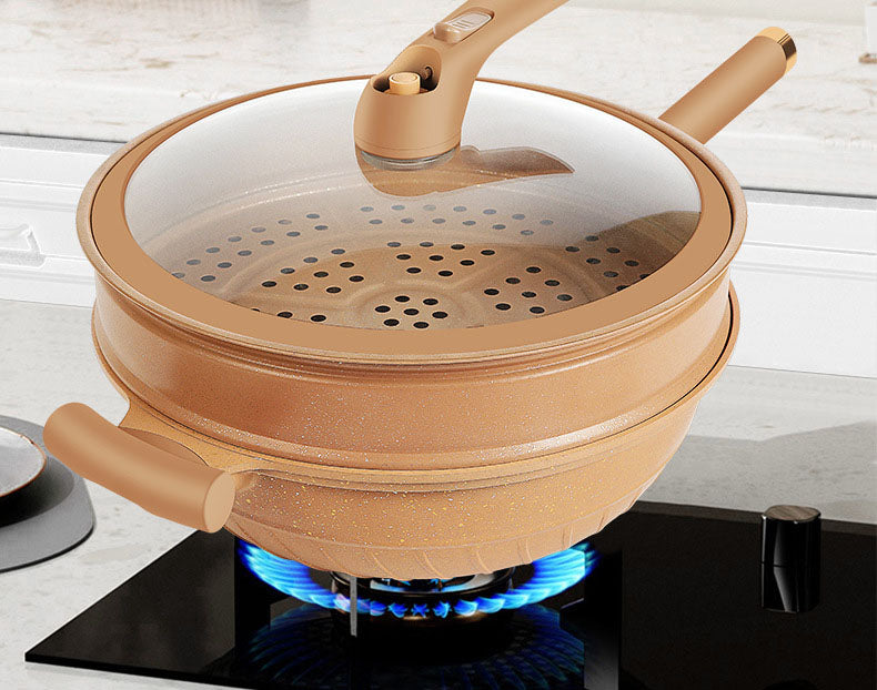 Micro-pressure clay pot non-stick frying pan cooking pot