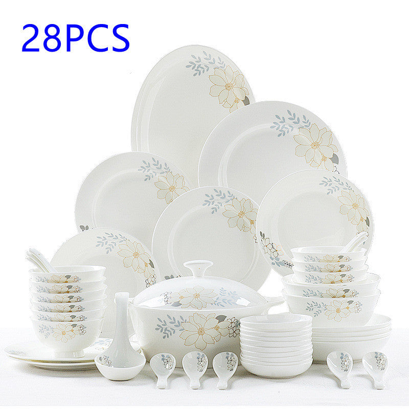 Bone China Tableware Set Bowl And Plate European Style Bowl