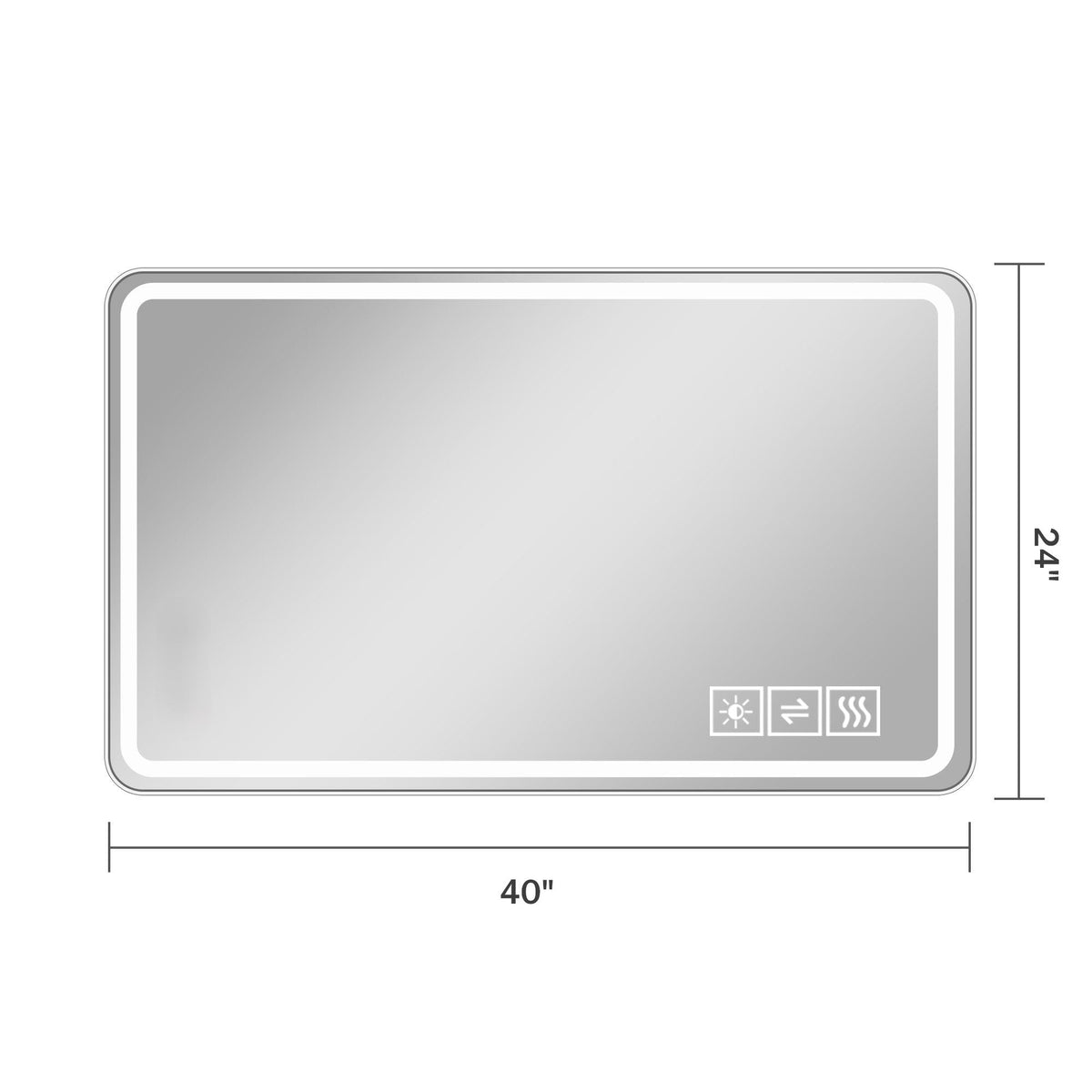 LED Bathroom Mirrors With Front Lights Wall Mounted Anti-Fog