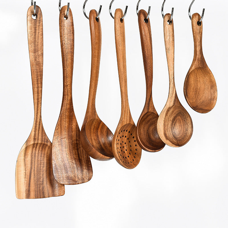 Teak Natural Wood Tableware Spoon Ladle