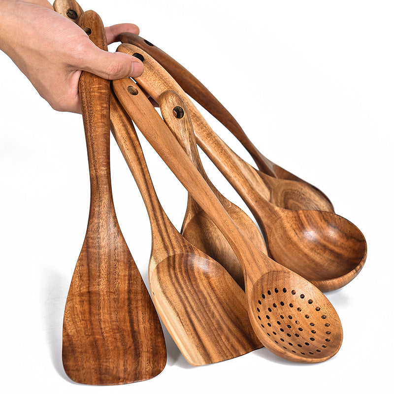 Teak Natural Wood Tableware Spoon Ladle