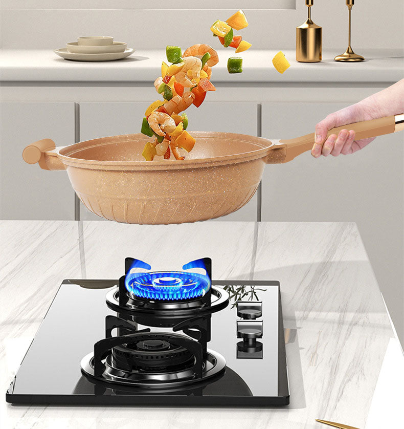 Micro-pressure clay pot non-stick frying pan cooking pot