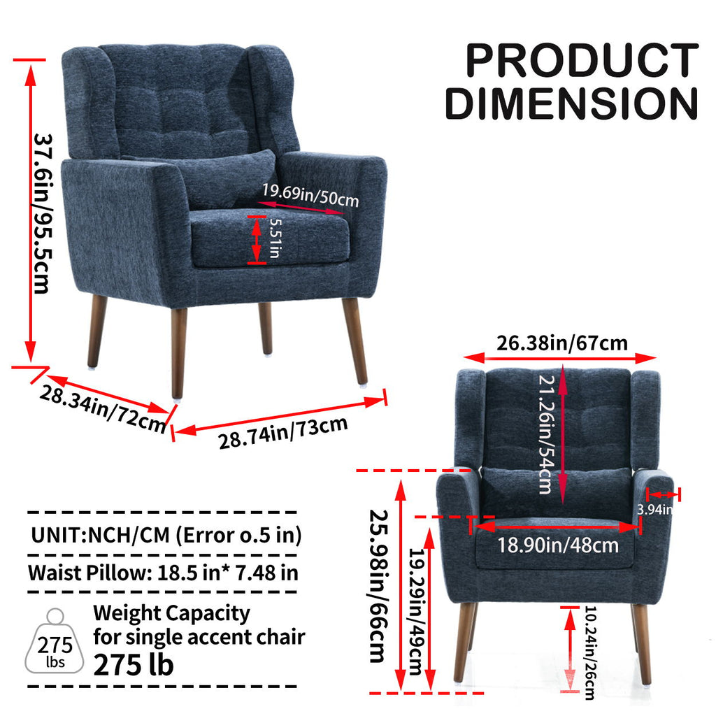 Modern Accent Chair, Arm Chairs For Living Room