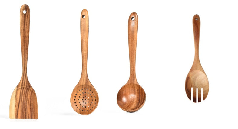 Teak Natural Wood Tableware Spoon Ladle