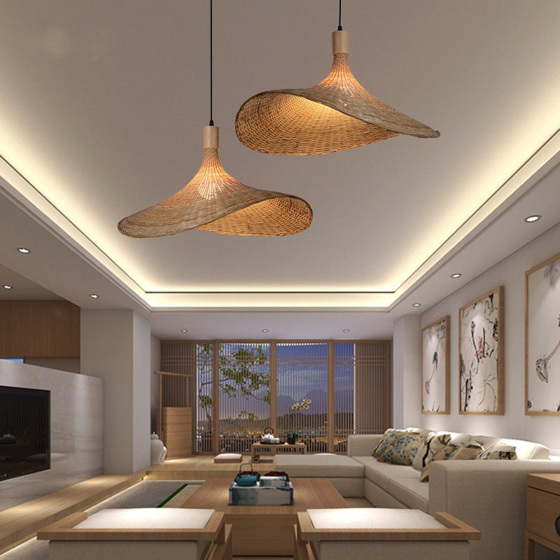 Bamboo Modern Japanese Chandelier Lamp