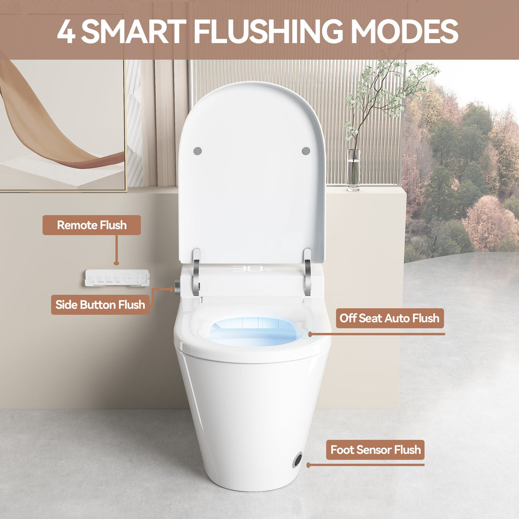 Unique Smart Toilet with Integrated Bidet
