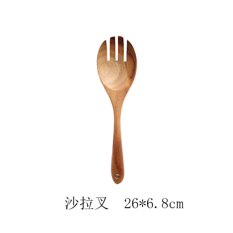 Teak Natural Wood Tableware Spoon Ladle