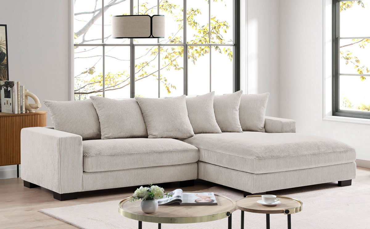 Luxe - Oversized 2 Piece L Shaped Sofa With Chaise