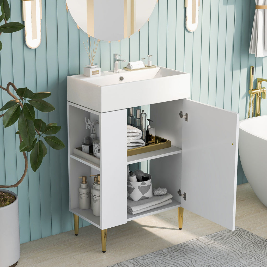 21.6" Left Side Storage Bathroom Vanity