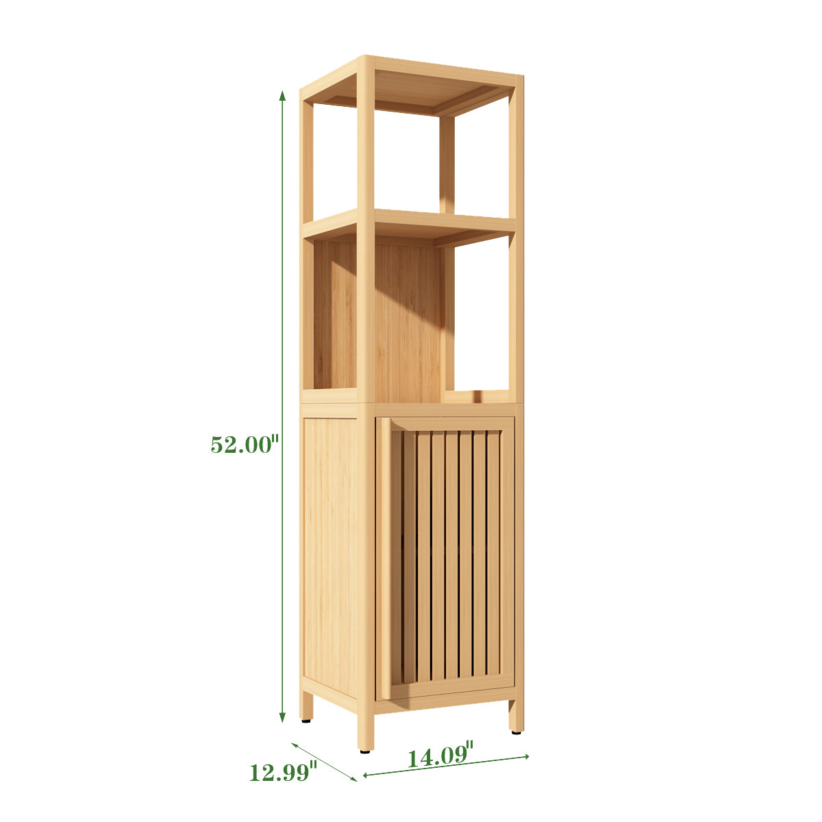 Large Capacity Multifunctional Bamboo Storage Cabinet
