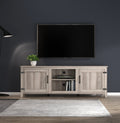 TV Stand Storage Media Console Entertainment Center Grey Walnut