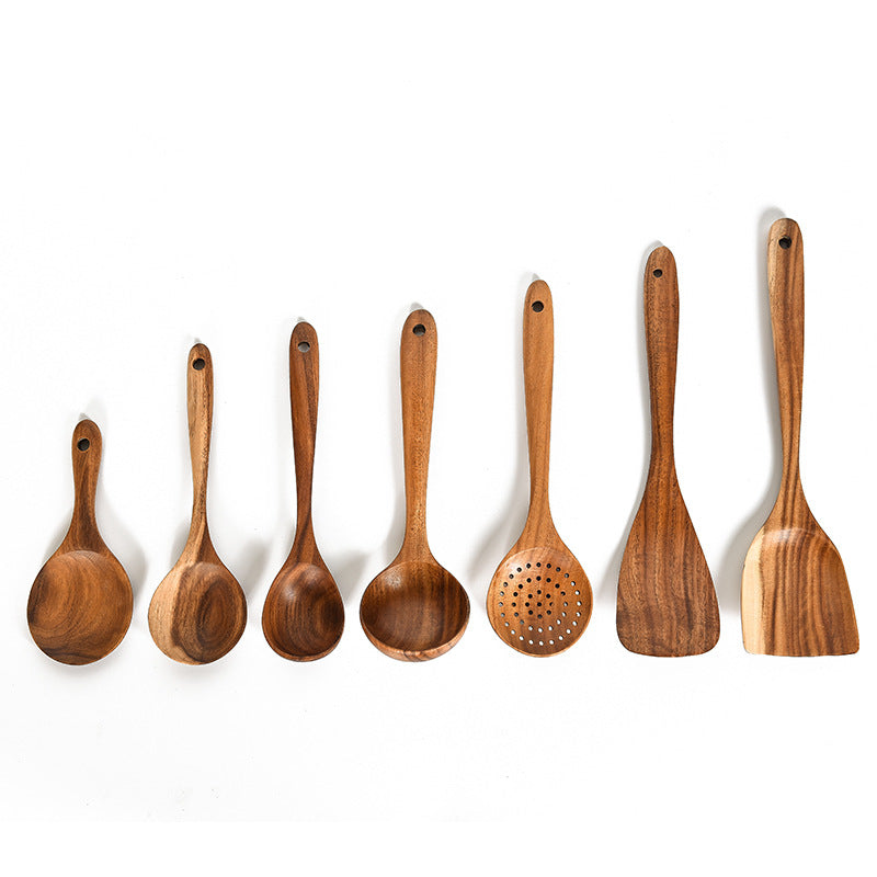 Teak Natural Wood Tableware Spoon Ladle