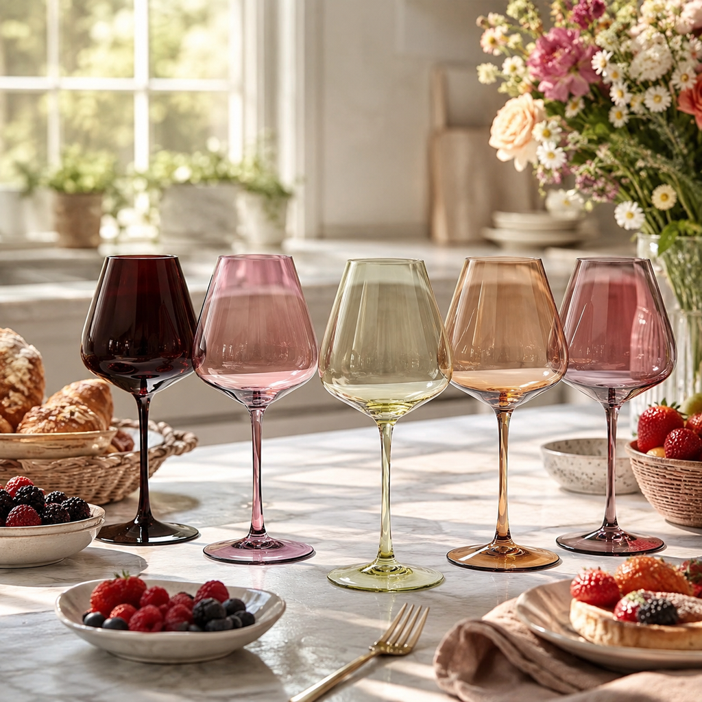 Stagioni Stemmed Wine Glassware, Set of 5