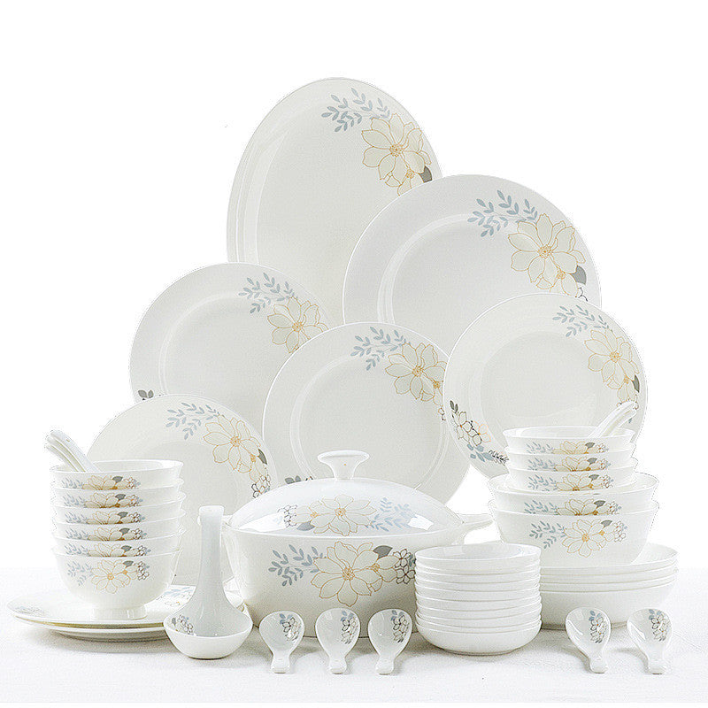 Bone China Tableware Set Bowl And Plate European Style Bowl