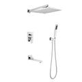 Wall Mounted Shower System Combo with Hand Shower & 12-Inch Shower Head