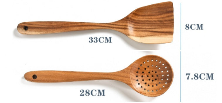 Teak Natural Wood Tableware Spoon Ladle