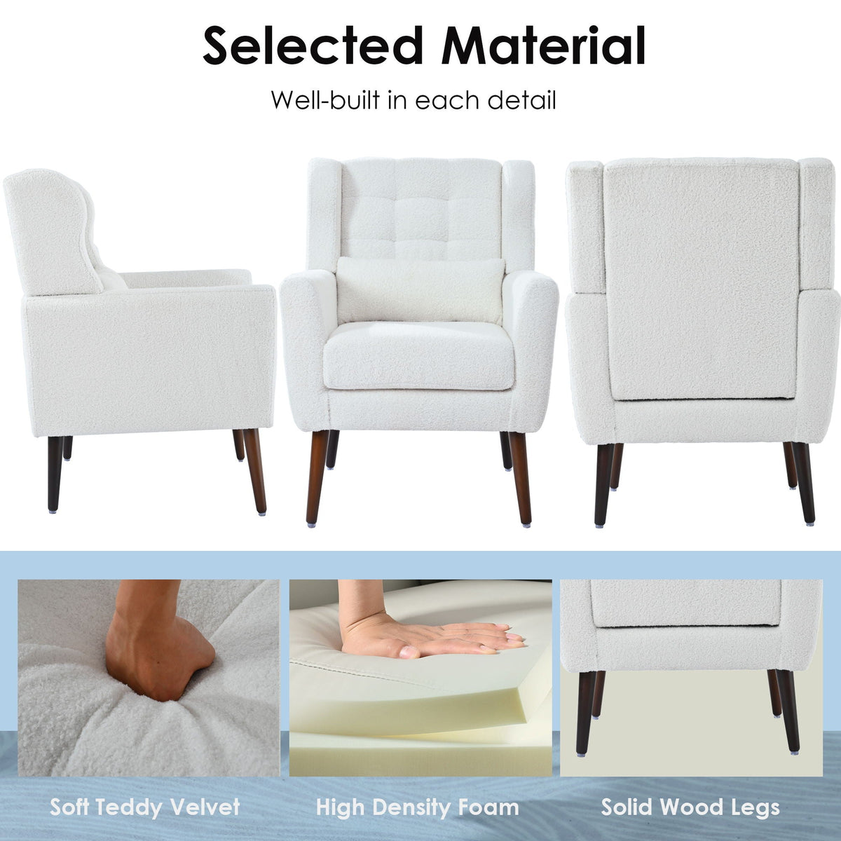 Modern Accent Chair, Arm Chairs For Living Room