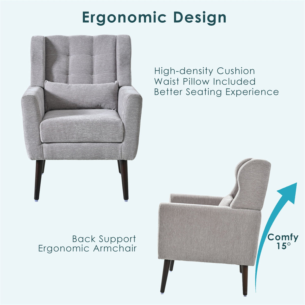 Modern Accent Chair, Arm Chairs For Living Room
