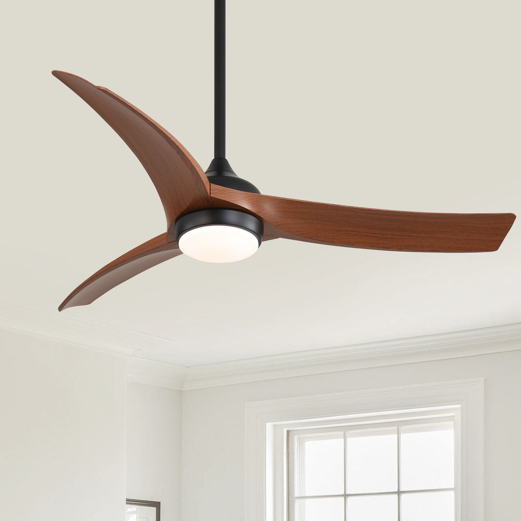 Ceiling Fan With 3 Blades, Remote Control Reversible DC Motor, Dimmable Light