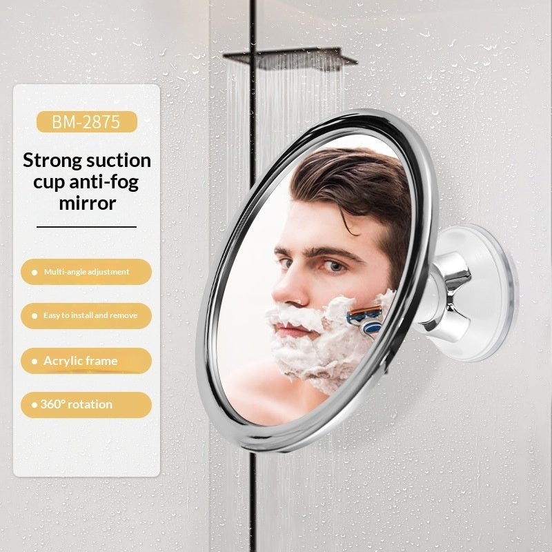 Bathroom Anti-fog Mirror With 360-degree Rotating