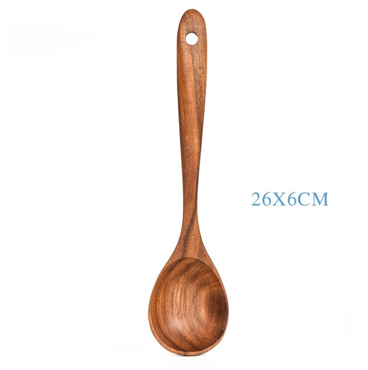 Teak Natural Wood Tableware Spoon Ladle