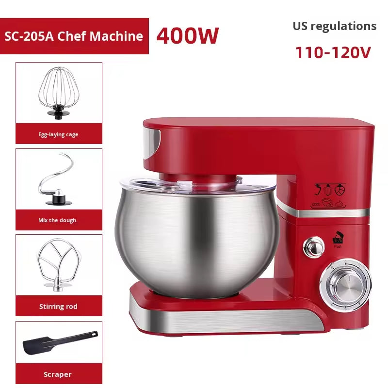 400W Stand Mixer, Multifunctional Kitchen Machine – Automatic Dough Kneader