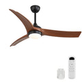 Ceiling Fan With 3 Blades, Remote Control Reversible DC Motor, Dimmable Light