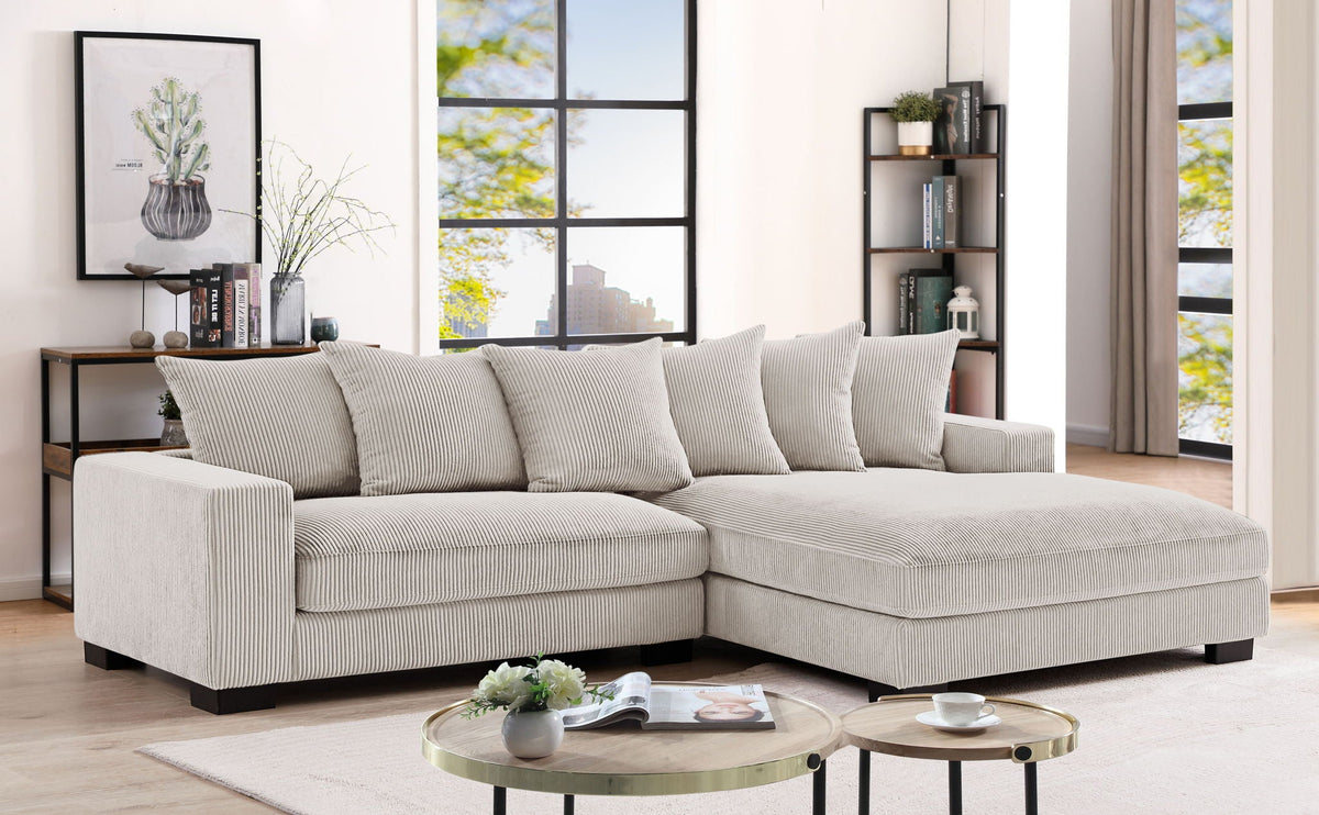 Luxe - Oversized 2 Piece L Shaped Sofa With Chaise