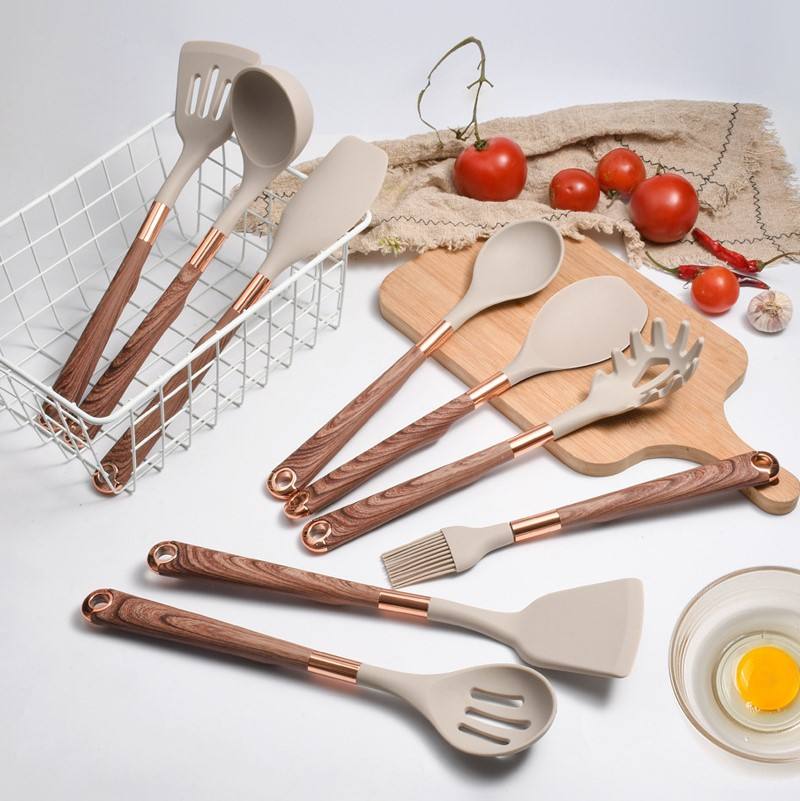 10 Pieces Kitchen Tools Set Wooden Handle Cooking Kitchen Utensil Set