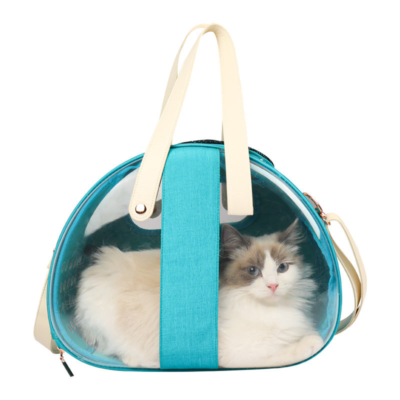 Double Fish Transparent Dog Bag Puppy Cat Cane Backpack