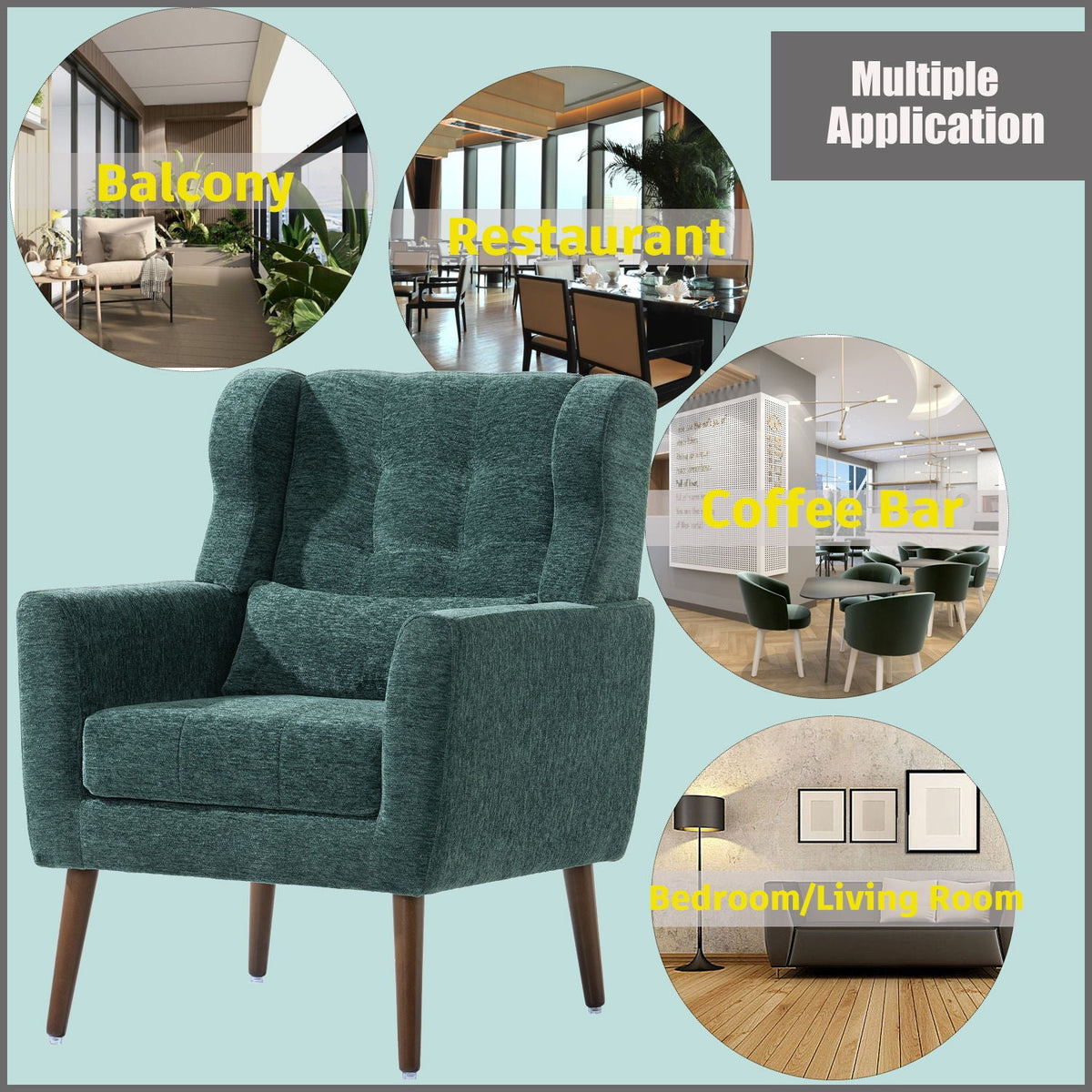 Modern Accent Chair, Arm Chairs For Living Room
