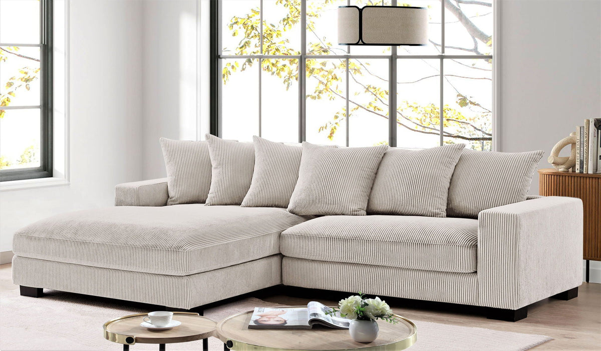 Luxe - Oversized 2 Piece L Shaped Sofa With Chaise
