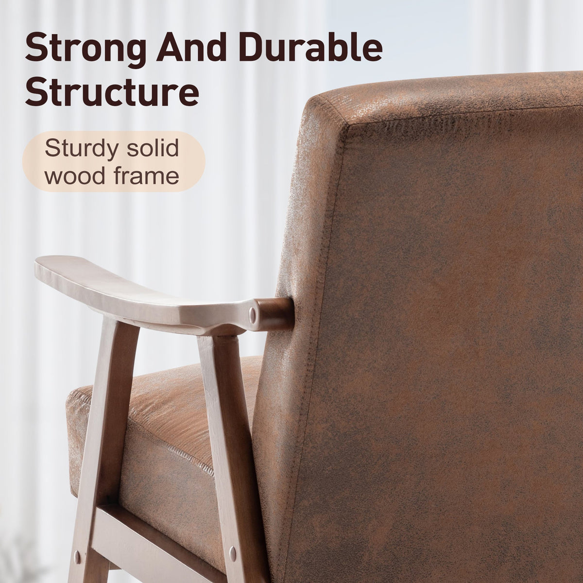 Medieval modern chair, solid wood frame