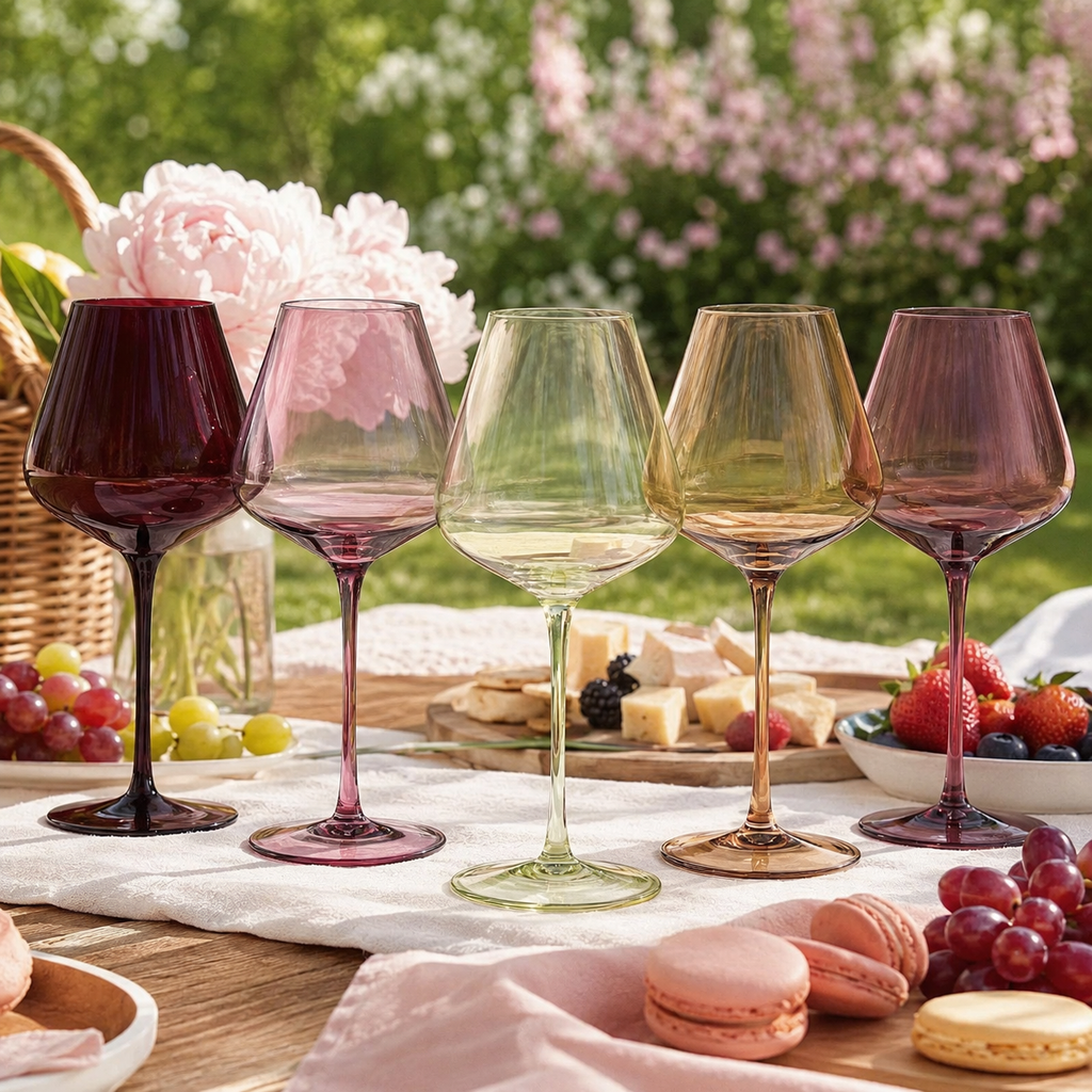 Stagioni Stemmed Wine Glassware, Set of 5