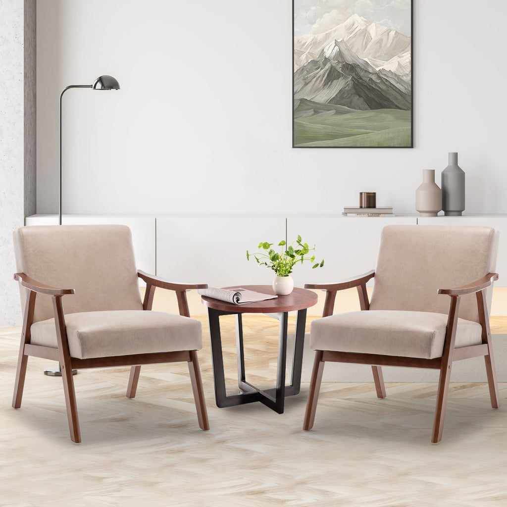 Solid wood frame living room chair