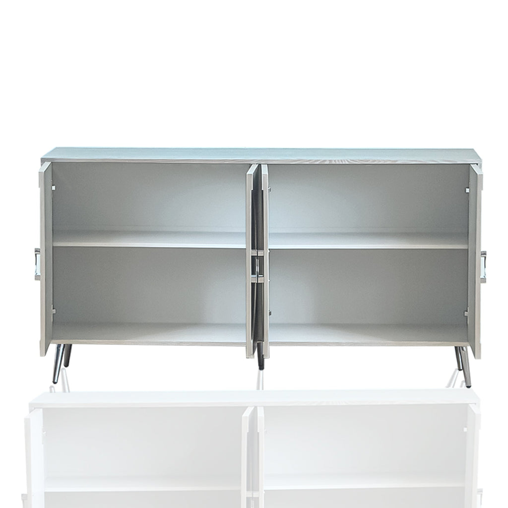Modern Lacquered 4 Door Wooden Cabinet Sideboard
