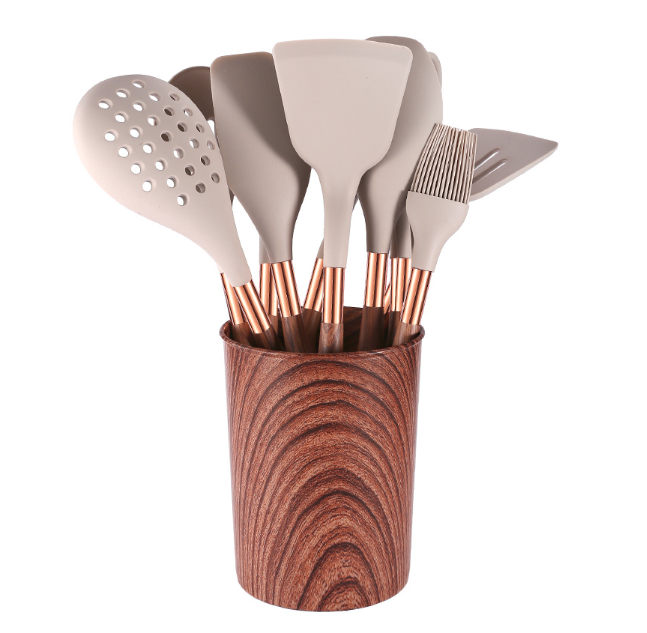 10 Pieces Kitchen Tools Set Wooden Handle Cooking Kitchen Utensil Set
