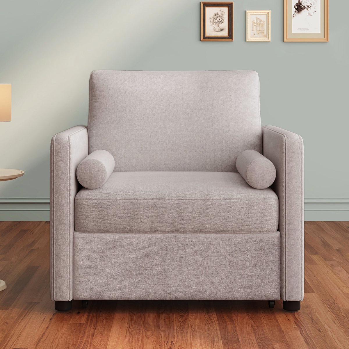 3 in 1 Convertible Sleeper Chair  Lounger Chair Turns Into Bed