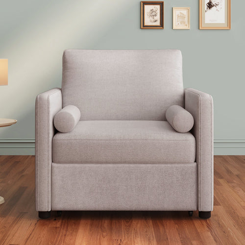 3 in 1 Convertible Sleeper Chair  Lounger Chair Turns Into Bed