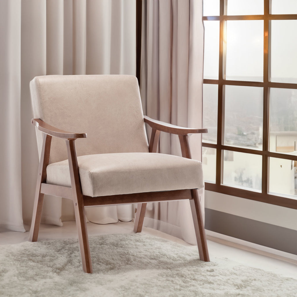 Solid wood frame living room chair