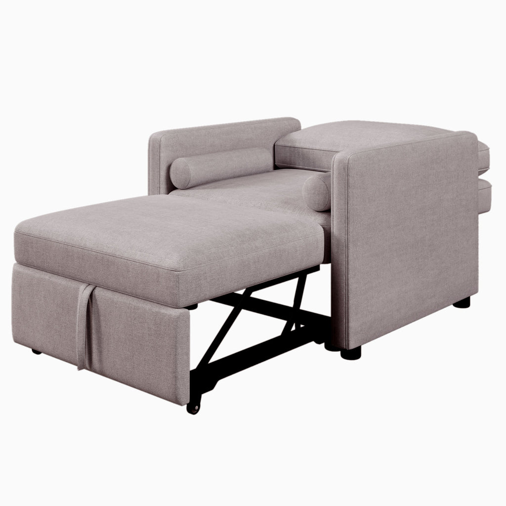 3 in 1 Convertible Sleeper Chair  Lounger Chair Turns Into Bed