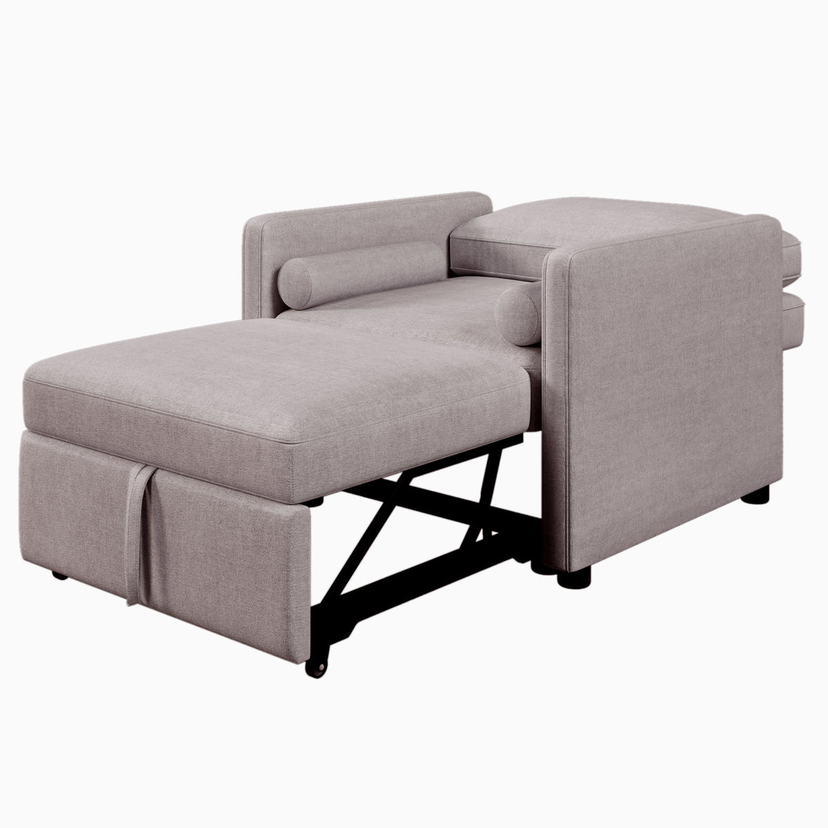 3 in 1 Convertible Sleeper Chair  Lounger Chair Turns Into Bed