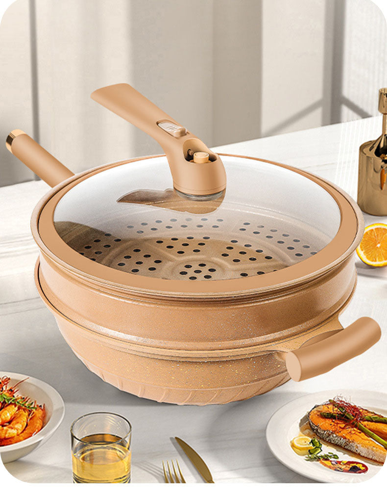 Micro-pressure clay pot non-stick frying pan cooking pot