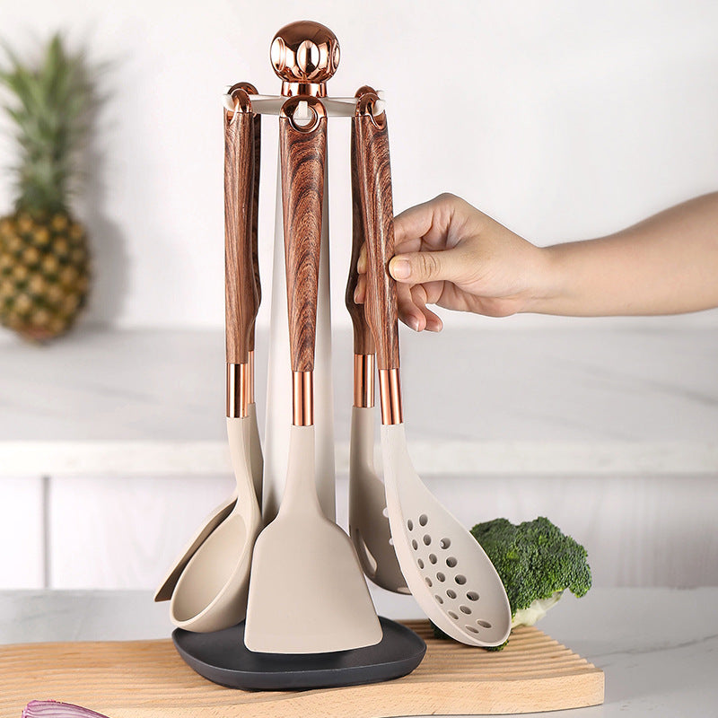 10 Pieces Kitchen Tools Set Wooden Handle Cooking Kitchen Utensil Set