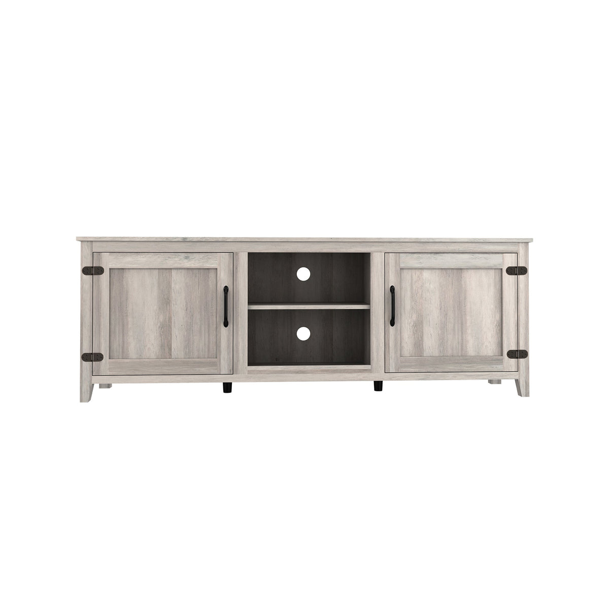 TV Stand Storage Media Console Entertainment Center Grey Walnut