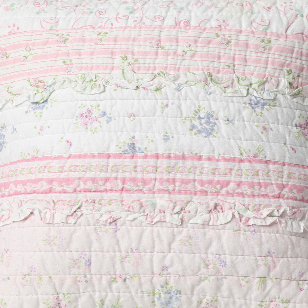 Romantic Chic Lace Ruffle Pink Real Patchwork Cotton Reversible