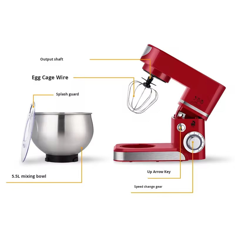 400W Stand Mixer, Multifunctional Kitchen Machine – Automatic Dough Kneader