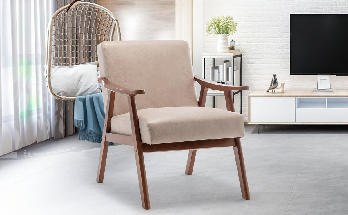 Solid wood frame living room chair