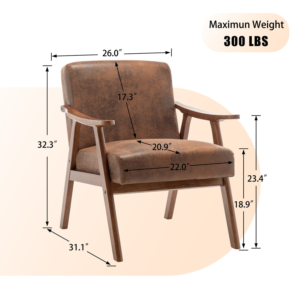 Medieval modern chair, solid wood frame