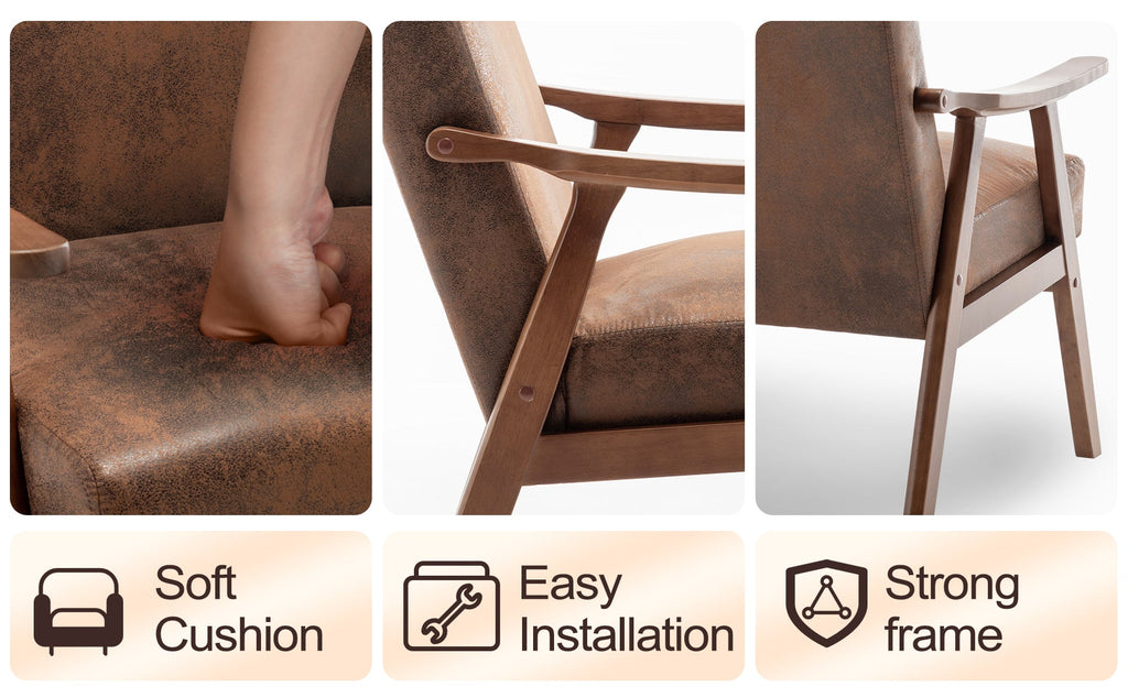 Medieval modern chair, solid wood frame